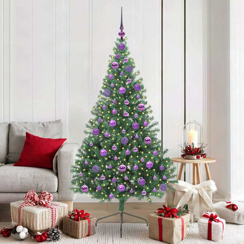 Albero di Natale artificiale con luci integrate Verde 180 cm