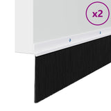 Spazzole per porte a vite 2 pcs Bianco 100 cm Lega di alluminio