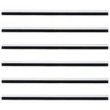 Spazzole per porte a vite 6 pcs Bianco 100 cm Lega di alluminio