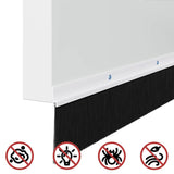 Spazzole per porte a vite 6 pcs Bianco 100 cm Lega di alluminio