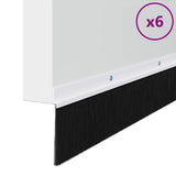 Spazzole per porte a vite 6 pcs Bianco 100 cm Lega di alluminio