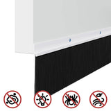 Spazzole per porte a vite 6 pcs Bianco 100 cm Lega di alluminio