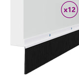 Spazzole per porte a vite 12 pcs Bianco 100 cm