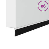 Spazzole per porte a vite 6 pcs Bianco 100 cm Lega di alluminio