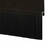 Spazzole per porte autoadesive 2 pcs Nero 100 cm