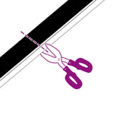 Spazzole per porte autoadesive 2 pcs Nero 100 cm