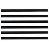 Spazzole per porte autoadesive 6 pcs Nero 100 cm