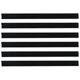 Spazzole per porte autoadesive 6 pcs Nero 100 cm
