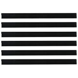 Spazzole per porte autoadesive 6 pcs Nero 100 cm