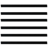 Spazzole per porte autoadesive 6 pcs Nero 100 cm