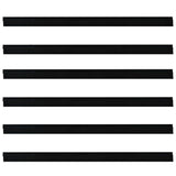 Spazzole per porte autoadesive 6 pcs Nero 100 cm