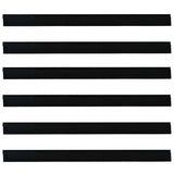 Spazzole per porte autoadesive 6 pcs Nero 100 cm