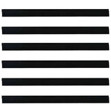 Spazzole per porte autoadesive 6 pcs Nero 100 cm