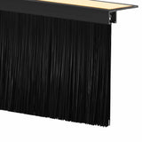 Spazzole per porte autoadesive 2 pcs Nero 100 cm