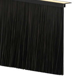 Spazzole per porte autoadesive 6 pcs Nero 100 cm