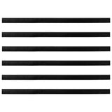 Spazzole per porte autoadesive 6 pcs Nero 100 cm