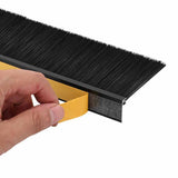 Spazzole per porte autoadesive 6 pcs Nero 100 cm