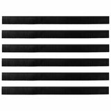 Spazzole per porte autoadesive 6 pcs Nero 100 cm