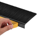 Spazzole per porte autoadesive 6 pcs Nero 100 cm