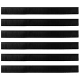Spazzole per porte autoadesive 6 pcs Nero 100 cm