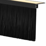 Spazzole per porte autoadesive 12 pcs Nero 100 cm