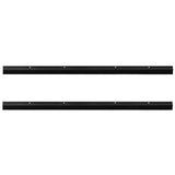 Spazzole per porte a vite 2 pcs Nero 100 cm Lega di alluminio