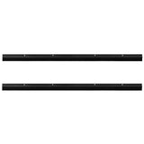 Spazzole per porte a vite 2 pcs Nero 100 cm Lega di alluminio