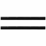 Spazzole per porte a vite 2 pcs Nero 100 cm Lega di alluminio