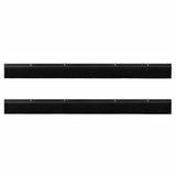 Spazzole per porte a vite 2 pcs Nero 100 cm Lega di alluminio
