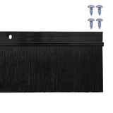 Spazzole per porte a vite 2 pcs Nero 100 cm Lega di alluminio