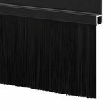 Spazzole per porte a vite 6 pcs Nero 100 cm Lega di alluminio