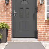 Spazzole per porte a vite 6 pcs Nero 100 cm Lega di alluminio