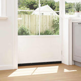 Spazzole per porte a vite 6 pcs Nero 100 cm Lega di alluminio