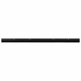 Spazzole per porte a vite 6 pcs Nero 100 cm Lega di alluminio