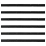 Spazzole per porte a vite 6 pcs Nero 100 cm Lega di alluminio
