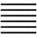Spazzole per porte a vite 6 pcs Nero 100 cm Lega di alluminio