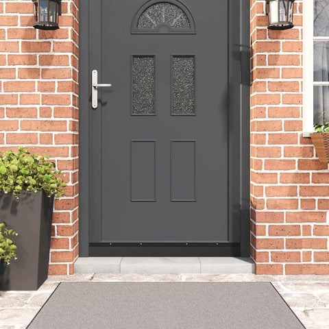 Spazzole per porte a vite 6 pcs Nero 100 cm Lega di alluminio