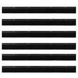 Spazzole per porte a vite 6 pcs Nero 100 cm Lega di alluminio