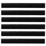 Spazzole per porte a vite 6 pcs Nero 100 cm Lega di alluminio