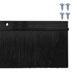 Spazzole per porte a vite 6 pcs Nero 100 cm Lega di alluminio