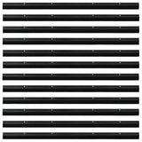 Spazzole per porte a vite 12 pcs Nero 100 cm Lega di alluminio