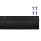 Spazzole per porte a vite 12 pcs Nero 100 cm Lega di alluminio