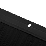 Spazzole per porte a vite 12 pcs Nero 100 cm Lega di alluminio