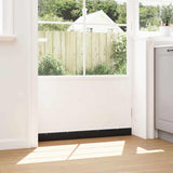 Spazzole per porte a vite 12 pcs Nero 100 cm Lega di alluminio