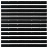 Spazzole per porte a vite 12 pcs Nero 100 cm Lega di alluminio