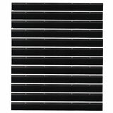 Spazzole per porte a vite 12 pcs Nero 100 cm Lega di alluminio