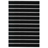 Spazzole per porte a vite 12 pcs Nero 100 cm Lega di alluminio