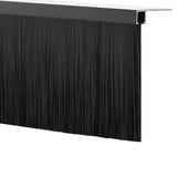 Spazzole per porte a vite 2 pcs Nero 100 cm Lega di alluminio