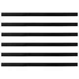 Spazzole per porte a vite 6 pcs Nero 100 cm Lega di alluminio