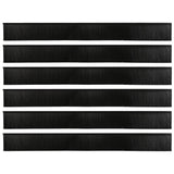Spazzole per porte a vite 6 pcs Nero 100 cm Lega di alluminio